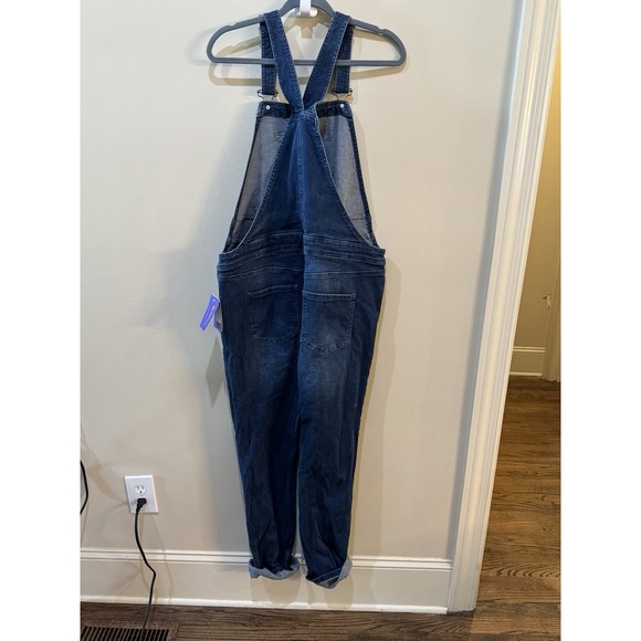 Seraphine‎ Maternity Denim Overalls Womens Size 10 Straight - Picture 3 of 12